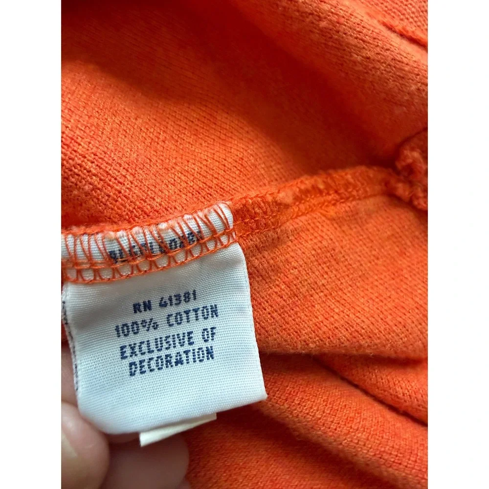 Polo Ralph Lauren Polo Shirt Mens M Orange Slim Fit Short Sleeve Preppy Horse
